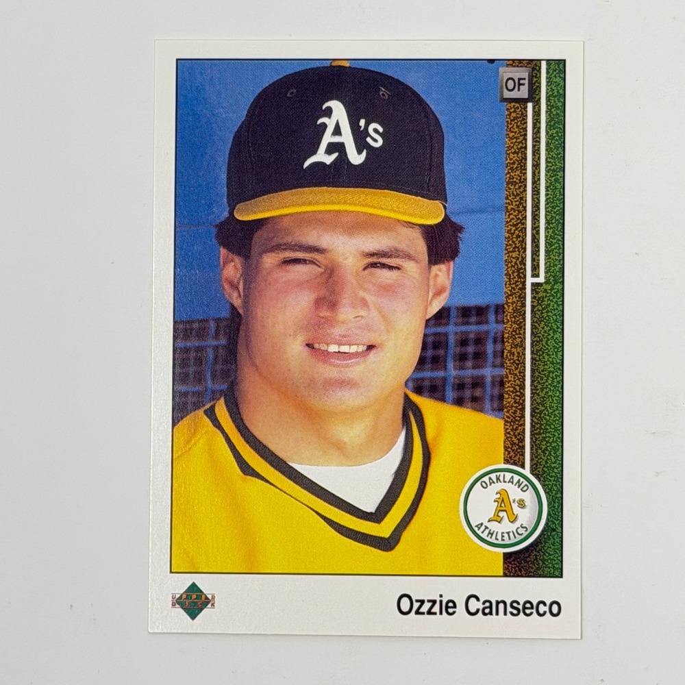 Ozzie Canseco Autographed Photo 1989 Upper Deck Card Oakland Athletics - Picture 3 of 4